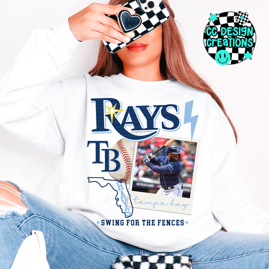 Rays Baseball Collage PNG Digital Download