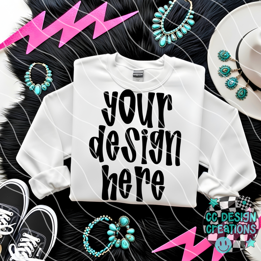 White Western Edgy Mock