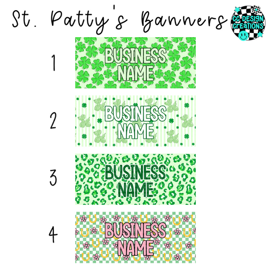 CUSTOM St Patty's Banners PNG Digital Download (Multiple Choices)