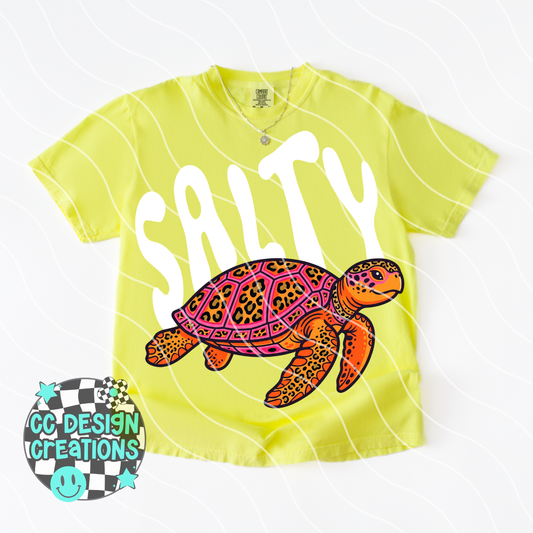 Salty Retro Leopard Pink Ocean PNG Digital Download