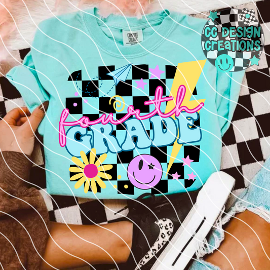 Retro BTS Fourth Grade PNG Digital Download
