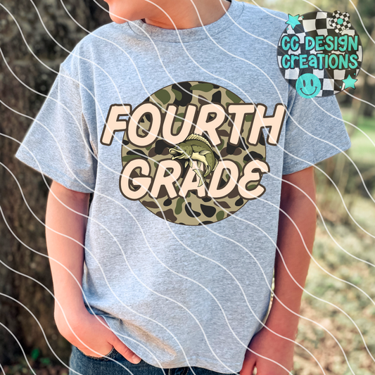 Camo BTS Fourth Grade PNG Digital Download