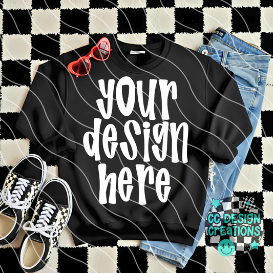 Black Vday Sweatshirt Mock