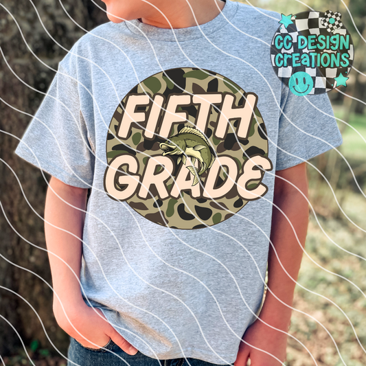 Camo BTS Fifth Grade PNG Digital Download