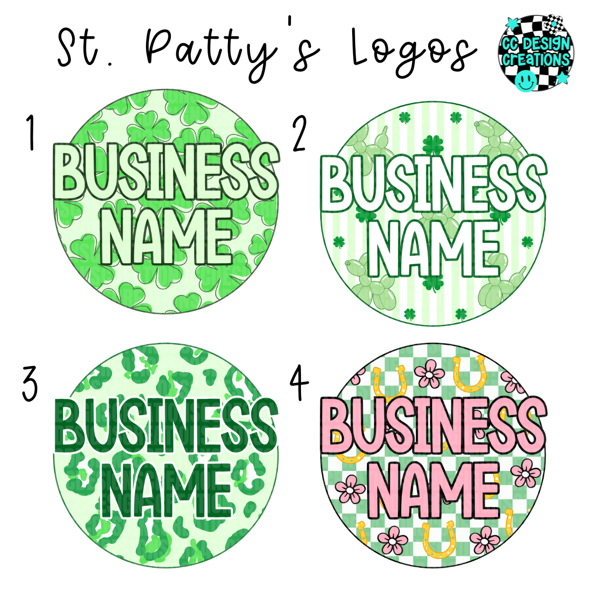 CUSTOM St Patty's Logos Bundle PNG Digital Download (All 4 Included)