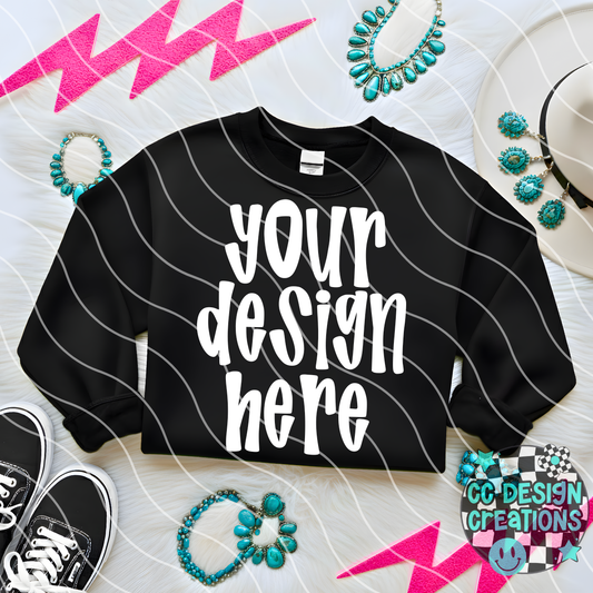 Black Western Edgy Mock