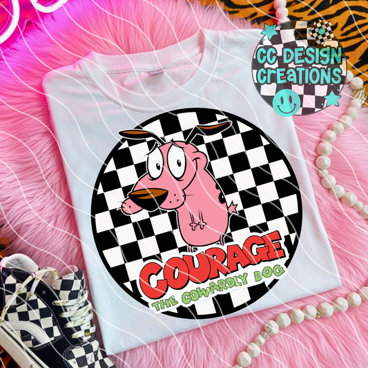 Courage Retro Cartoon PNG Digital Download