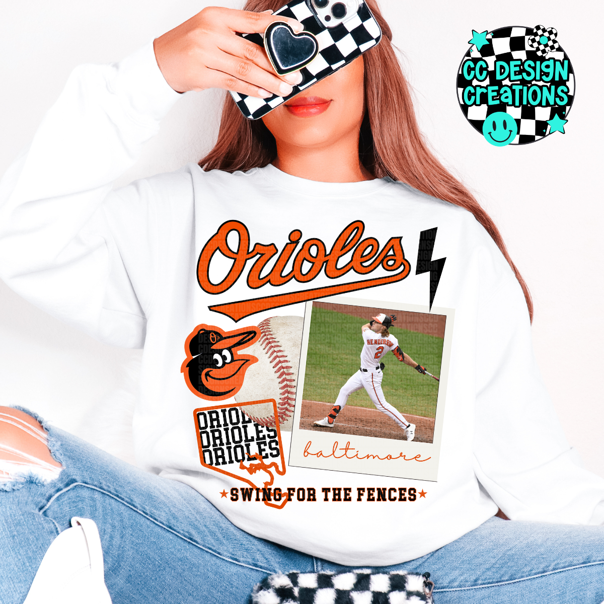 Orioles Baseball Collage PNG Digital Download