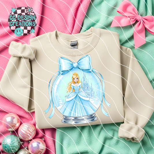 Winter Princess Snowglobe PNG Digital Download 4