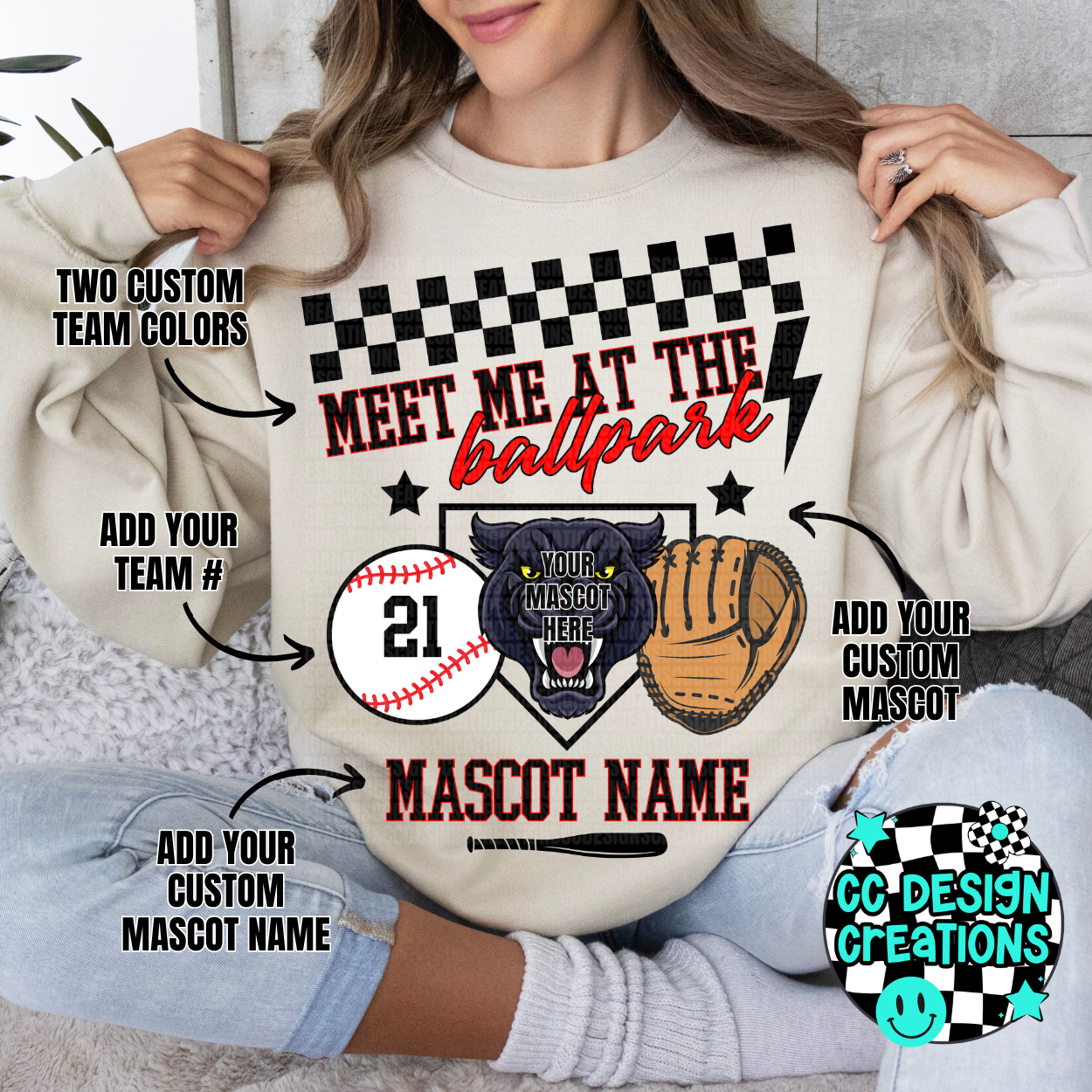 CUSTOM Meet Me At The Ballpark Baseball School Spirit PNG Digital Download