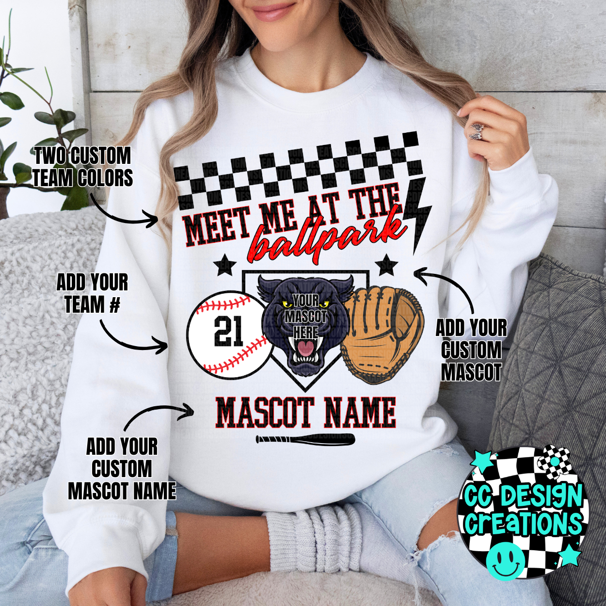 CUSTOM Meet Me At The Ballpark Baseball School Spirit PNG Digital Download