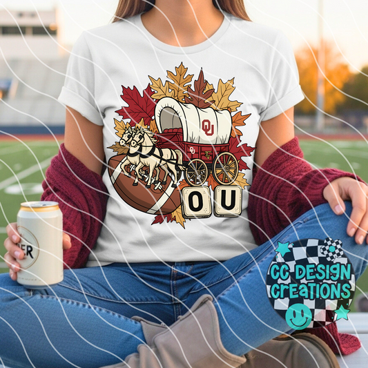 Oklahoma Fall Football PNG Digital Download