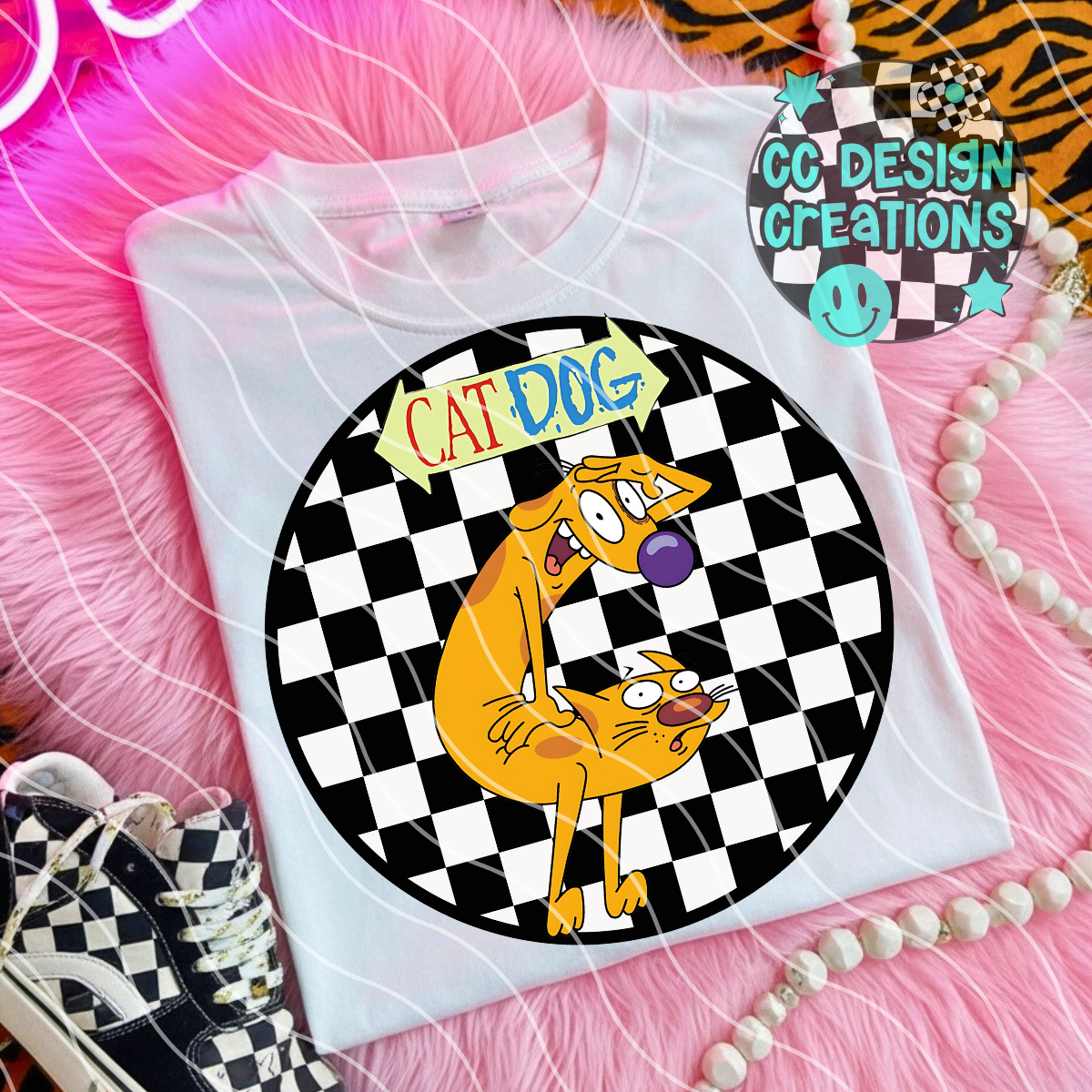 Cat Dog Retro Cartoon PNG Digital Download