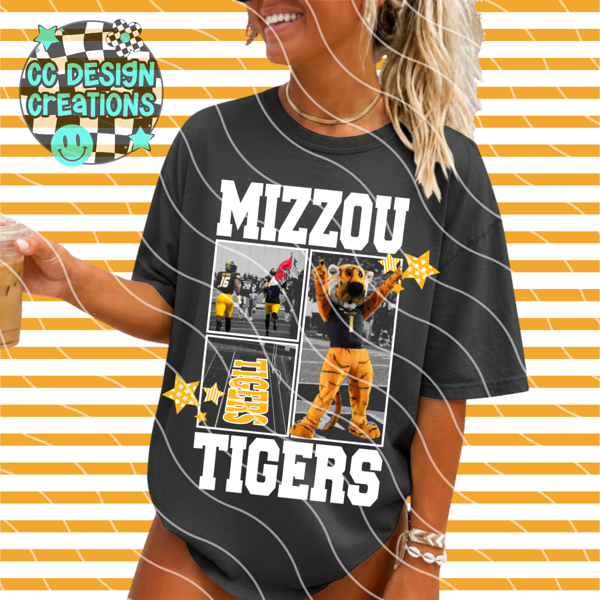 MISSOURI FOOTBALL COLLAGE PNG DIGITAL DOWNLOAD (WHITE + BLACK INCLUDED)