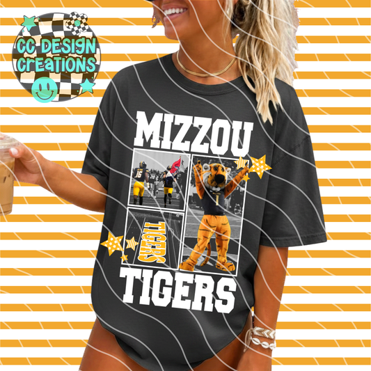 MISSOURI FOOTBALL COLLAGE PNG DIGITAL DOWNLOAD (WHITE + BLACK INCLUDED)
