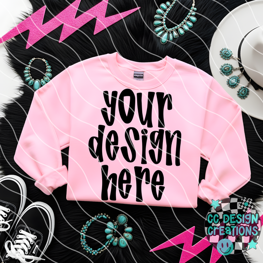 Light Pink Western Edgy Mock