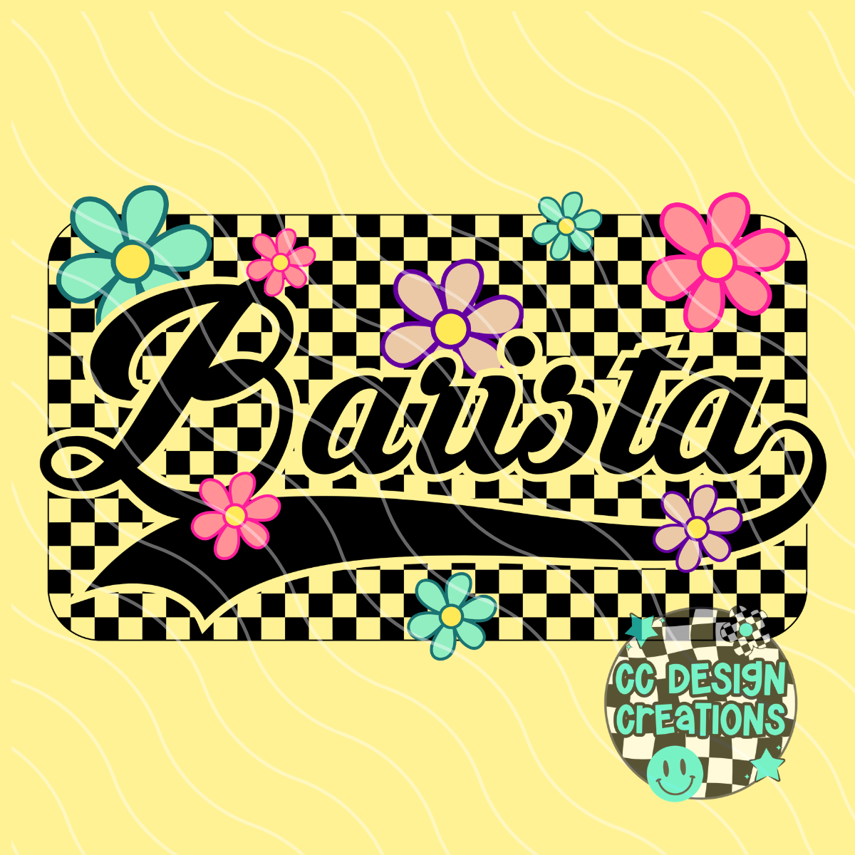Barista Retro Spring PNG Digital Download