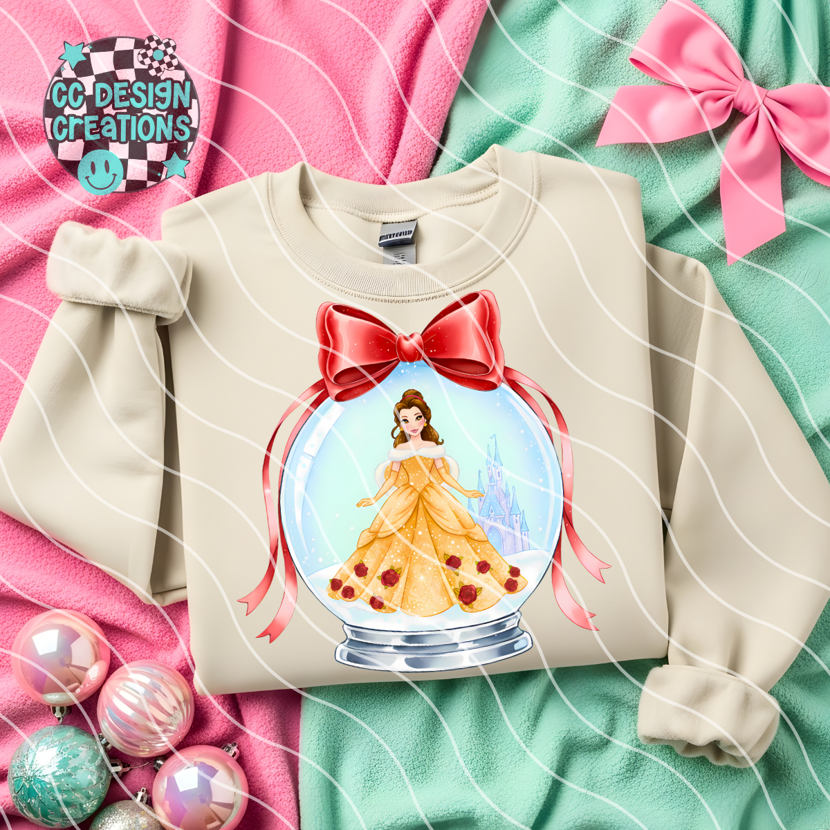 Winter Princess Snowglobe PNG Digital Download 6