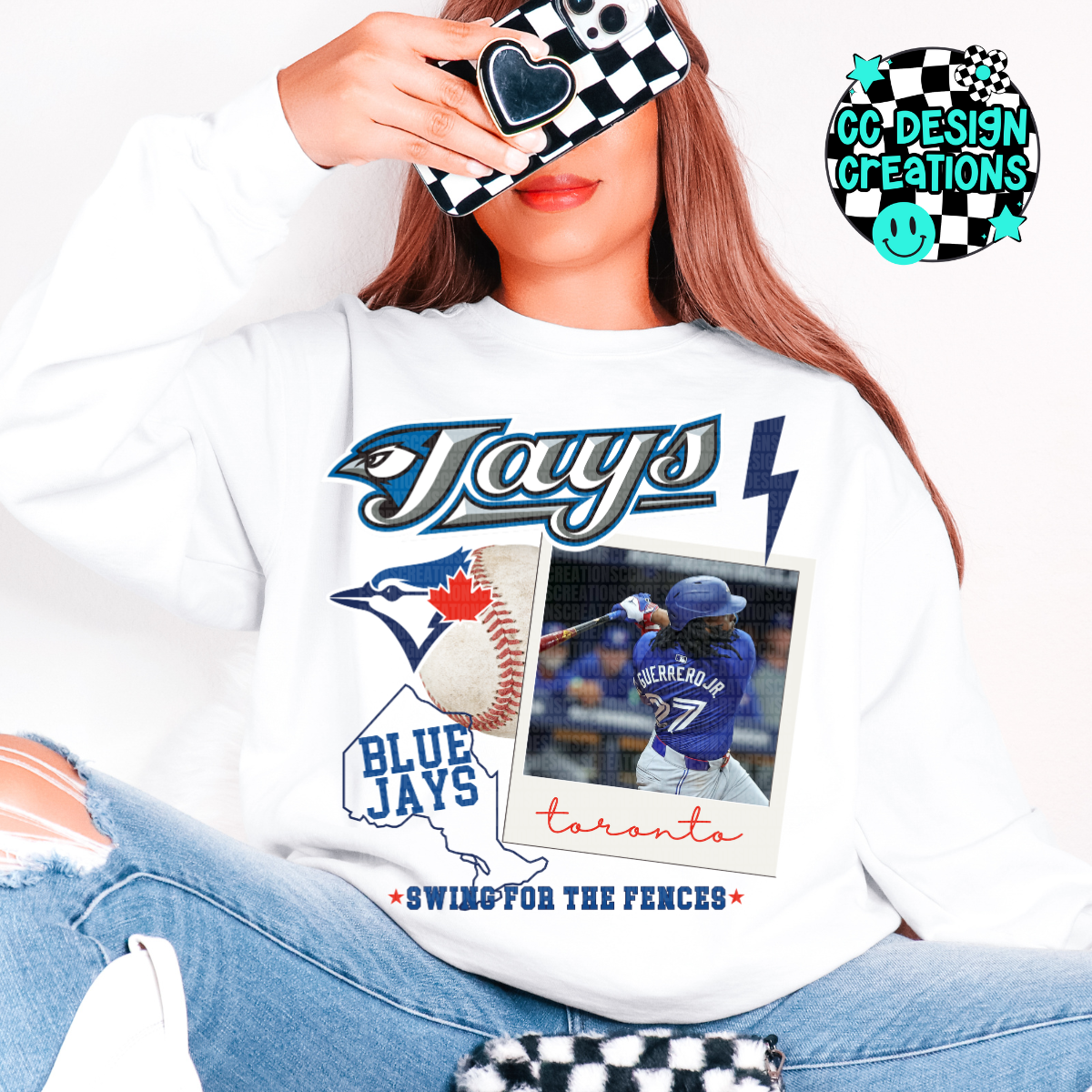 Blue Jays Baseball Collage PNG Digital Download