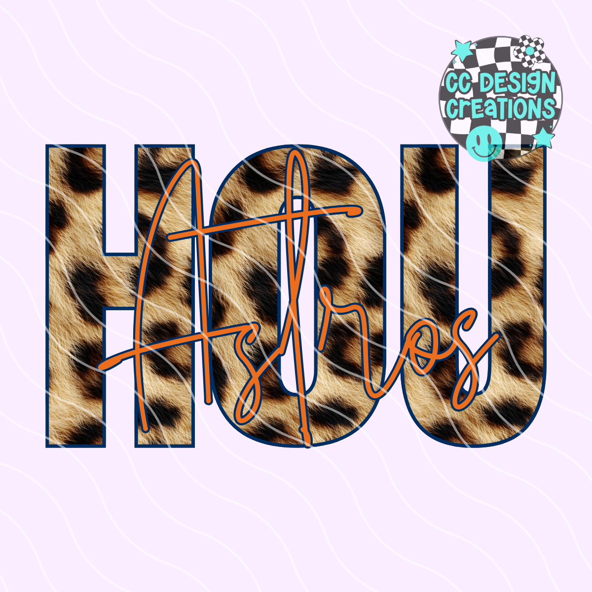 Astros Baseball Leopard PNG Digital Download