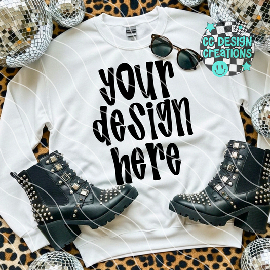 White Sweatshirt Mock Leopard Alt 2