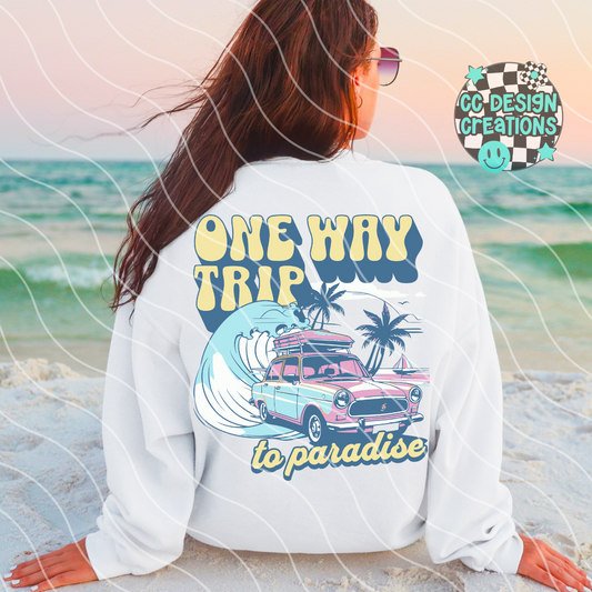 One Way Trip PNG Digital Download