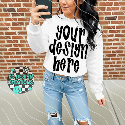 White Sweatshirt Casual Mock