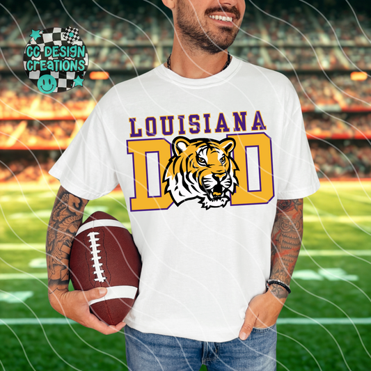 Louisiana Dad Football PNG Digital Download