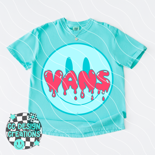 Van s Blue Smiley PNG Digital Download