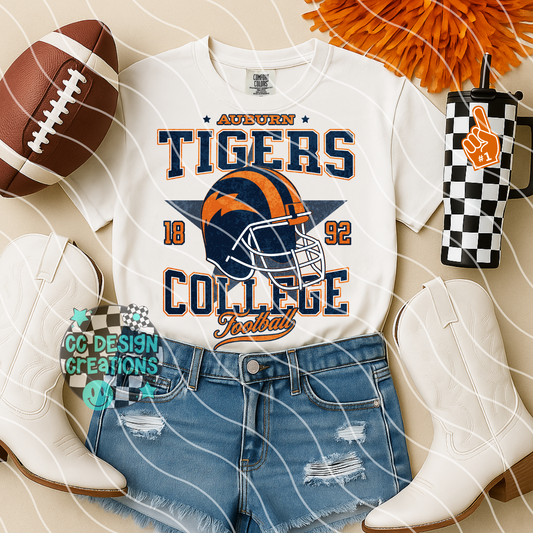 Retro All Star AU Tigers Football PNG Digital Download