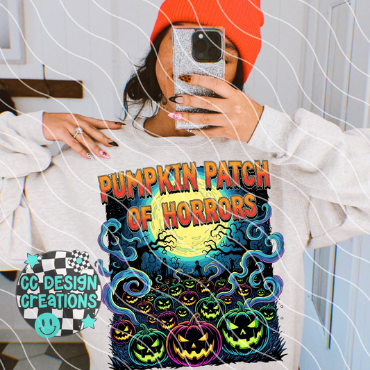 Pumpkin Patch of Horrors PNG Digital Download