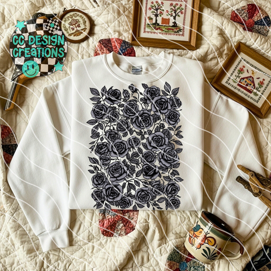 Dark Roses PNG Digital Download