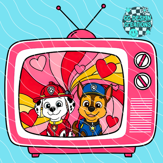 Retro TV Patrol PNG Digital Download