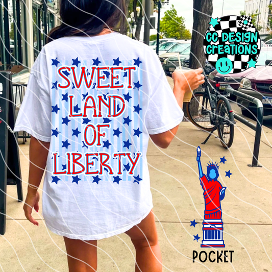 Sweet Land of Liberty 4th of July PNG Digital Download