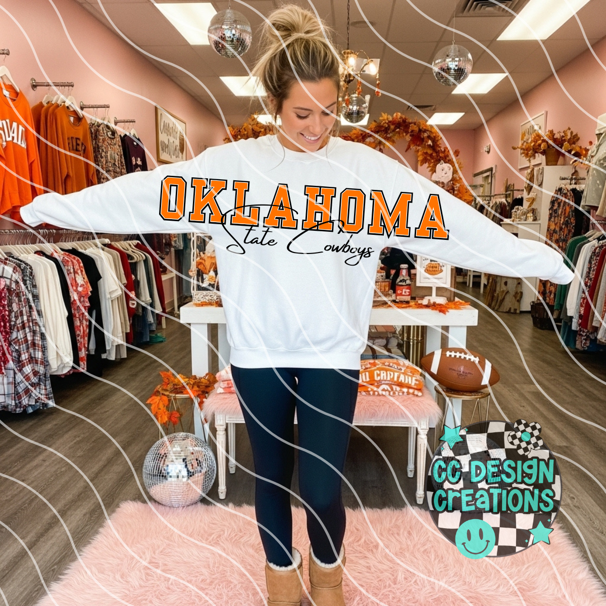 OK Cowboys Jumbo Football PNG Digital Download