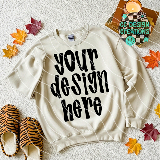 Ivory Sweatshirt Mock Cozy Fall