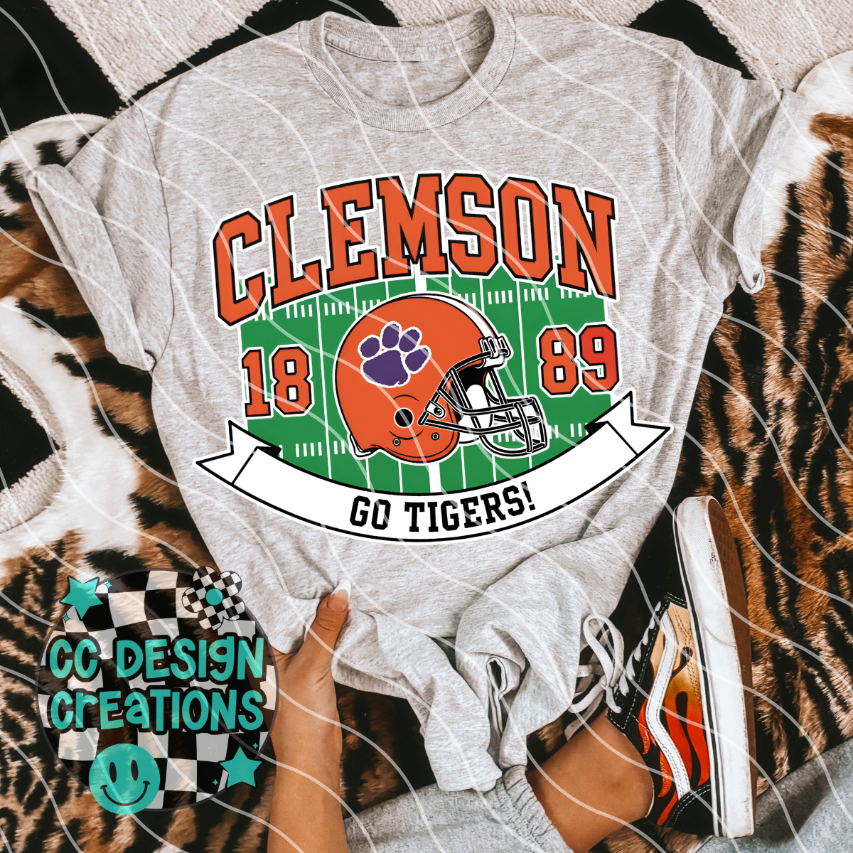 Clemson Retro Collegiate PNG Digital Download