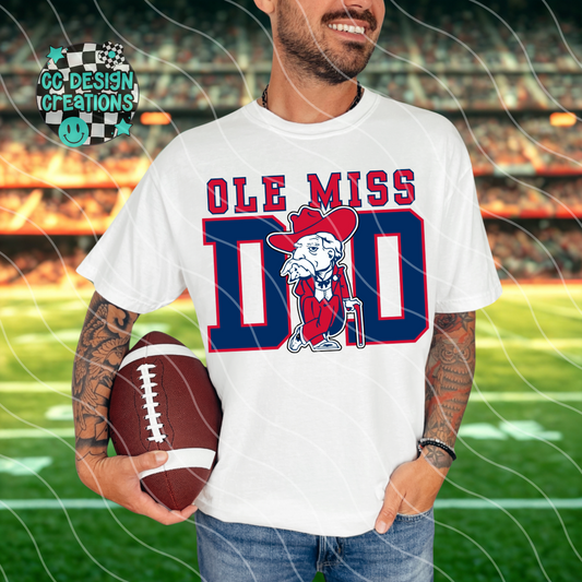 Ole Miss Dad Football PNG Digital Download