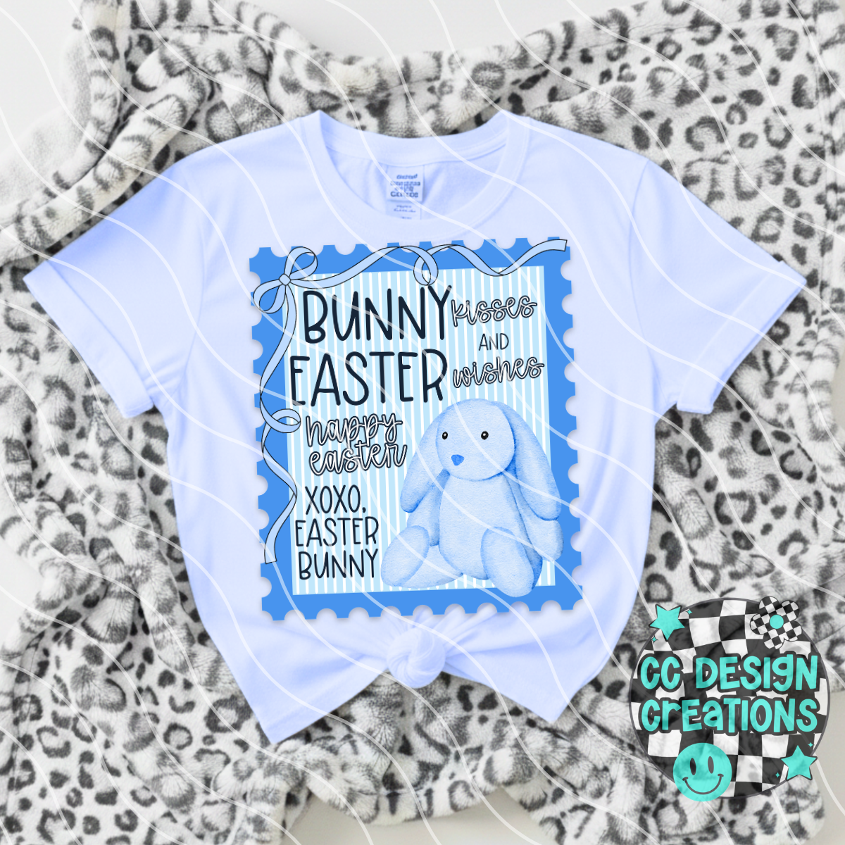 Bunny Kisses and Easter Wishes PNG Digital Download