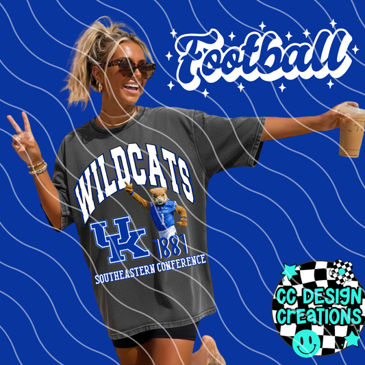 WILDCATS COLL EGE FOOTBALL PNG DIGITAL DOWNLOAD