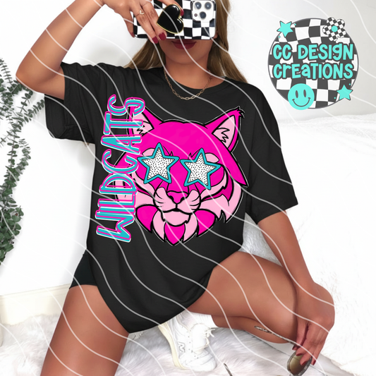Wildcats Preppy Mascot PNG Digital Download