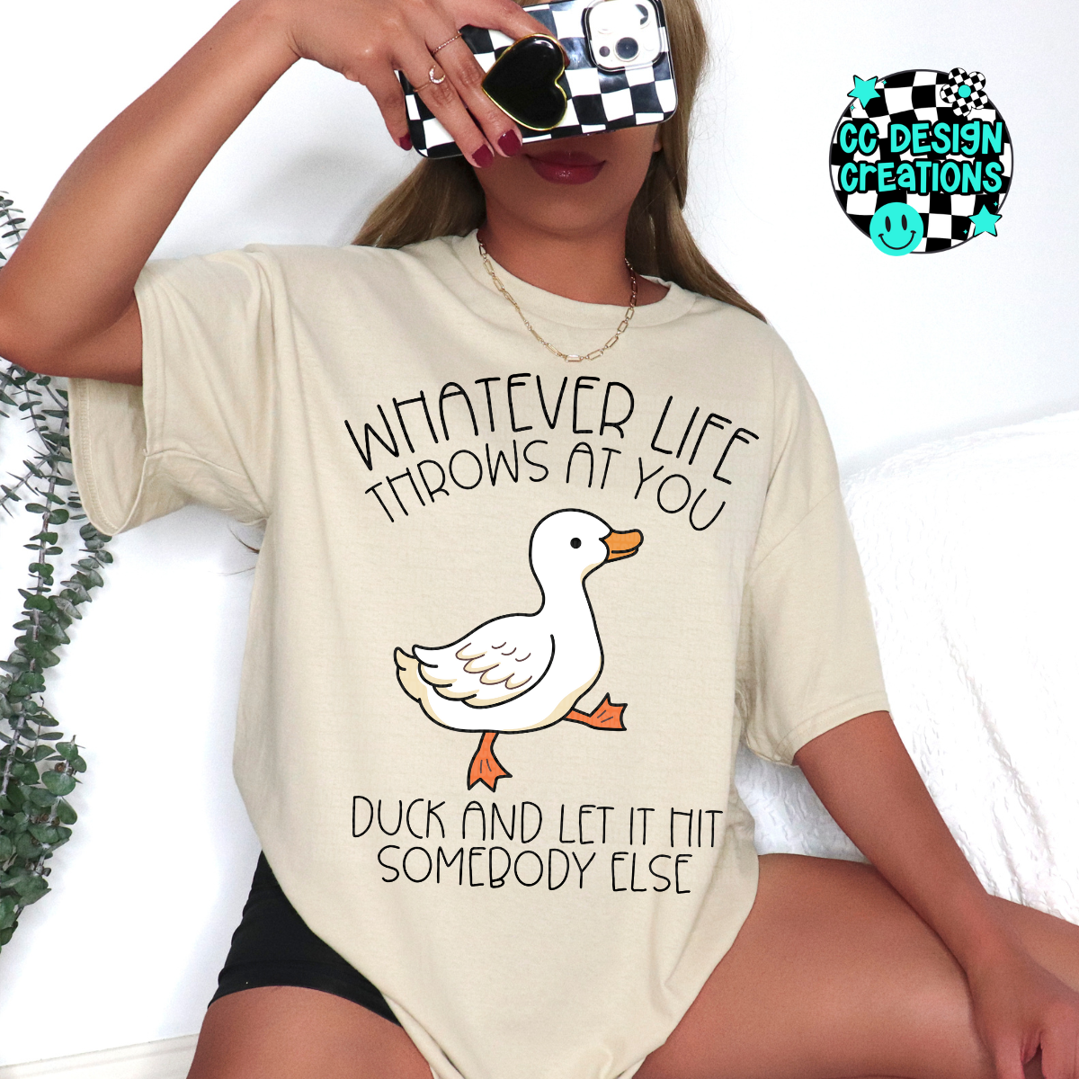 Whatever Life Throws At You Duck PNG Digital Download