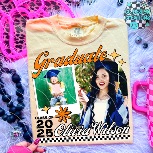 Graduate 2025 Retro PNG Digital Download Template