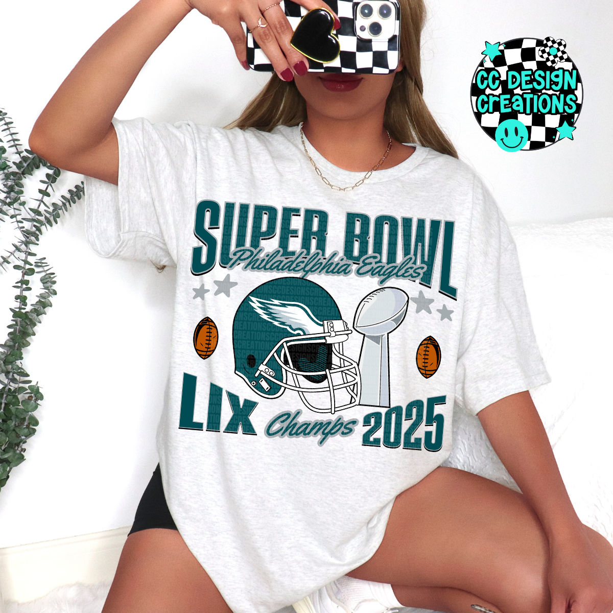 2025 Super Bowl KC Eagles PNG Digital Download