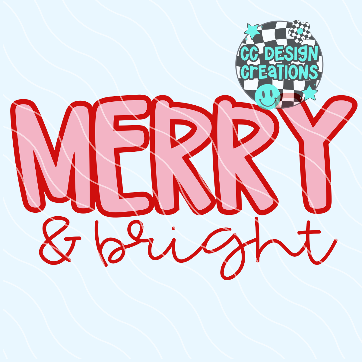 Merry & Bright PNG Digital Download
