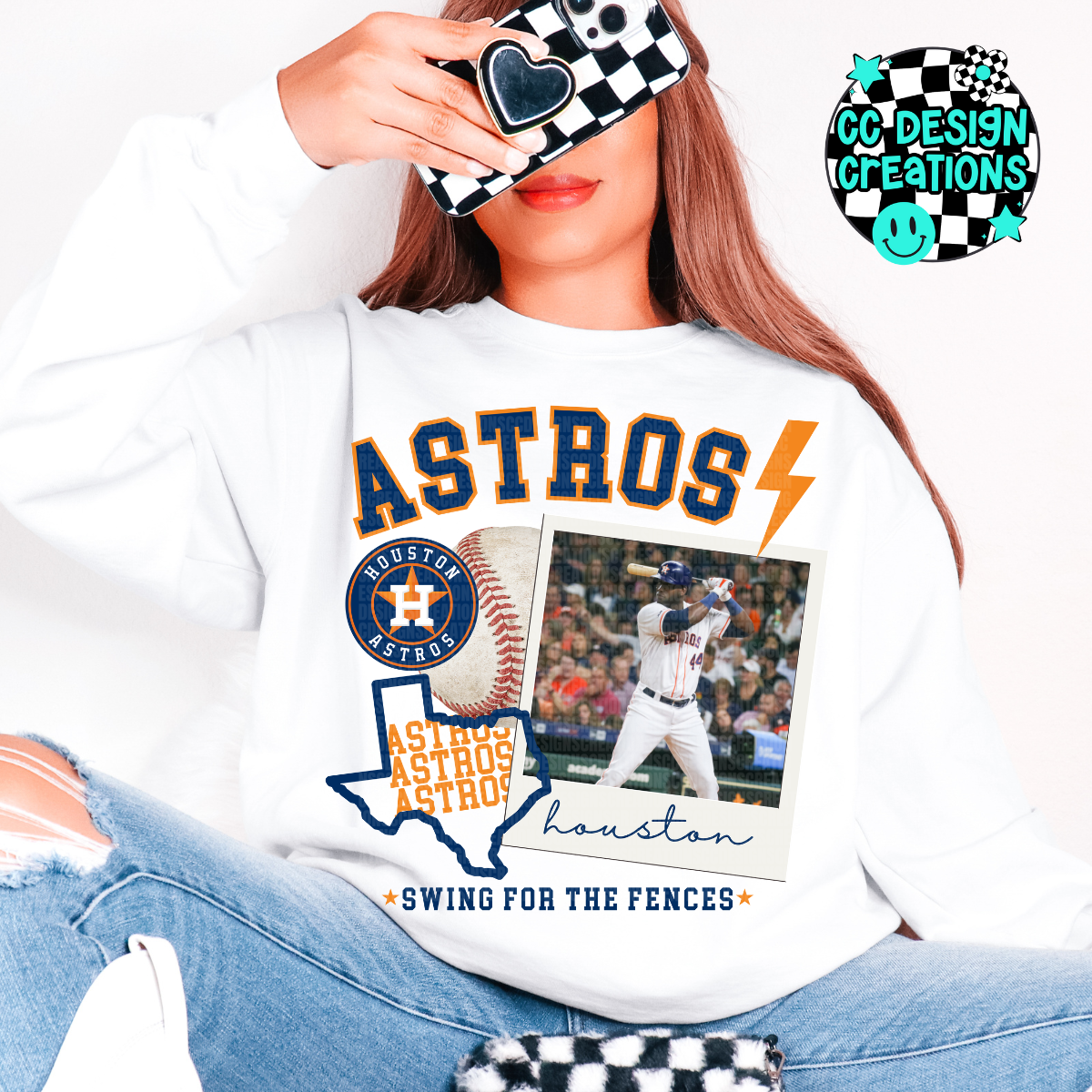 Astros Baseball Collage PNG Digital Download