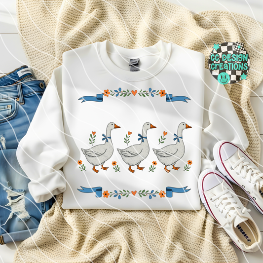 Cottagecore Geese PNG Digital Download