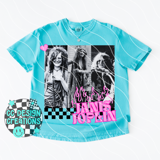 Janis Neon Summer Music PNG Digital Download