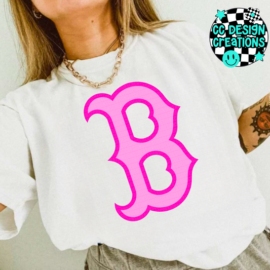 Red Sox Preppy Pink PNG Digital Download
