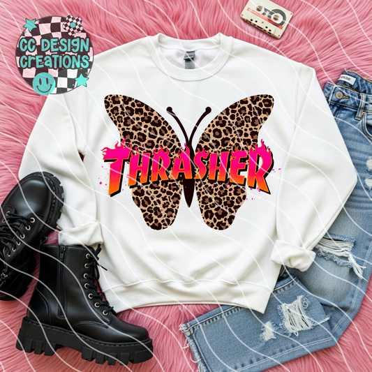 Thrash er Leopard Butterfly PNG Digital Download